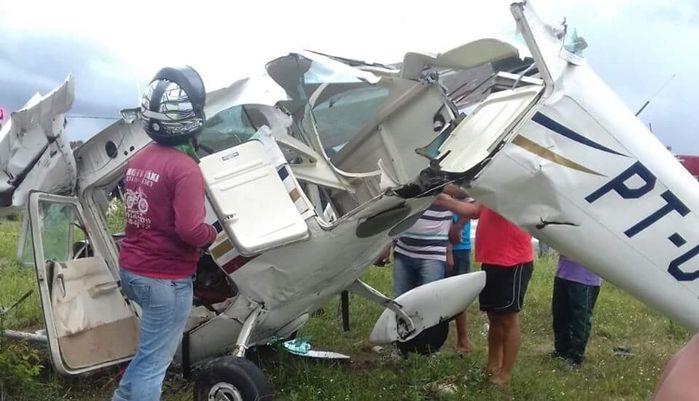 Monomotor caiu em Barreirinhas (Crédito: Reprodução)
