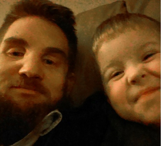 Mitch Hunter, de 36 anos e o Filho (Crédito: Reprodução)