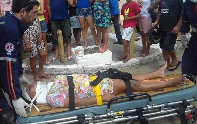 Uma das mulheres ficou bastante ferida