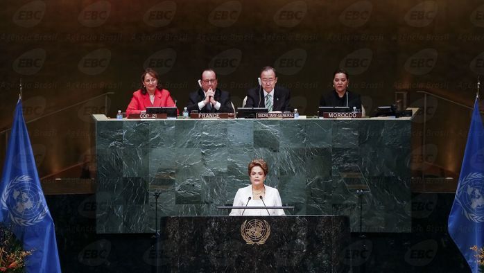 Dilma durante discurso na ONU (Crédito: Agencia Brasil )