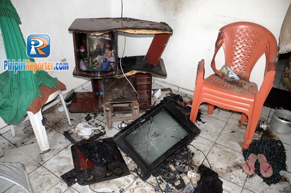 Curto-circuito provoca incêndio em casa em Piripiri (Crédito: Piripiri repórter )