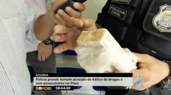 1kg de crack foi encontrado com o acusado (Crédito: Reprodução/TV Meio Norte)