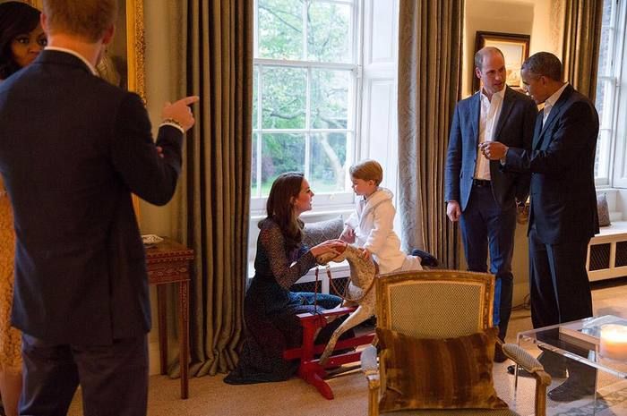 Família real com presidente dos Estados Unidos (Crédito: Reprodução)