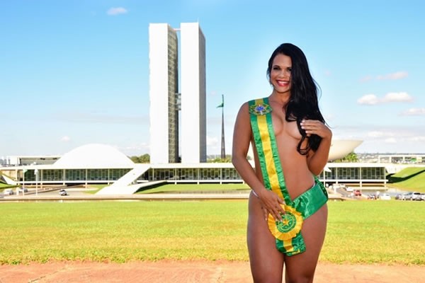 Milena Teixeira na época do Miss Bumbum (Crédito: Divulgação)