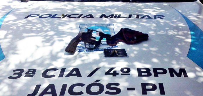 Arma apreendida com José Dias Braz Veloso (Crédito: Divulgação/Polícia Militar)