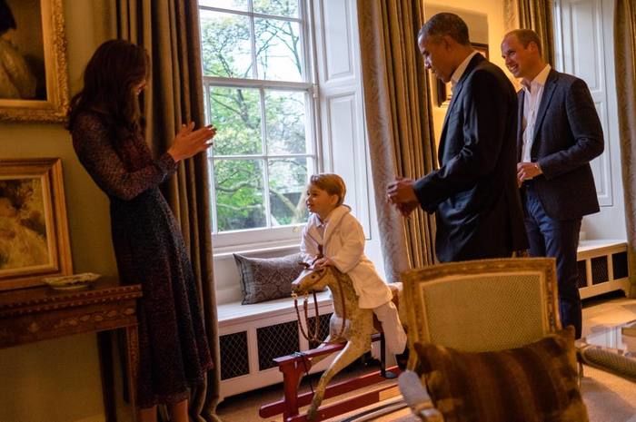 Família real com presidente dos Estados Unidos (Crédito: Reprodução)