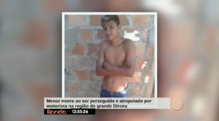 Menor morre ao ser perseguido e atropelado por motorista no Dirceu (Crédito: Reprodução/Rede Meio Norte)