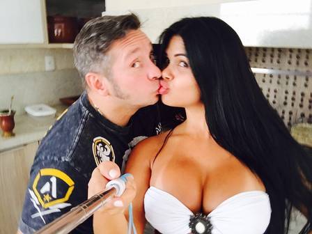 Milena e o marido Alessandro Teixeira