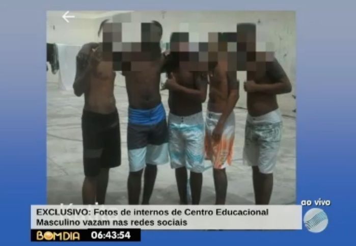 Fotos de internos de dentro do CEM (Crédito: Reprodução/TV Meio Norte)