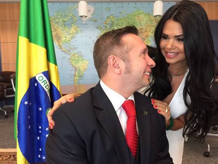 Milena Santos e o marido, Alessandro Teixeira