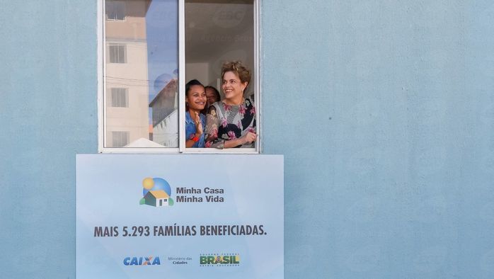 Dilma durante entrega de casas (Crédito: Agência Brasil )