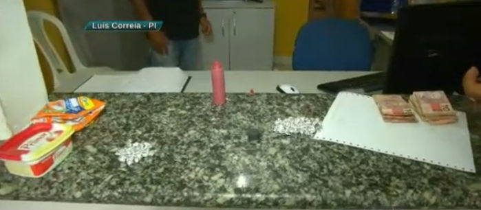 A droga estava dentro de uma lata de manteiga (Crédito: Reprodução/ Rede Meio Norte)