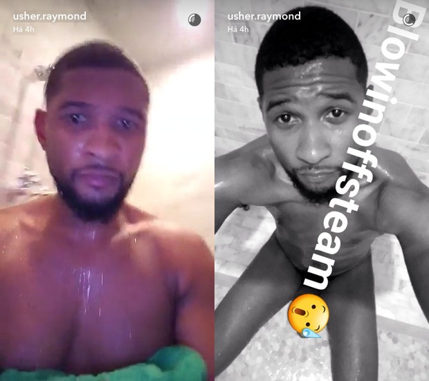 Usher revela nudes na web (Crédito: Snapchat)