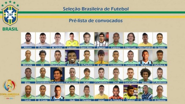 CBF divulgou os convocados em seu site (Crédito: Reprodução)