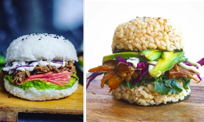 Sushi em formato de hamburguer (Crédito: Reprodução)
