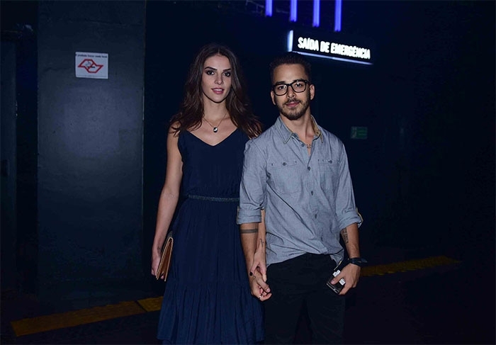 Júnior Lima e esposa (Crédito: Léo Franco / AgNews)