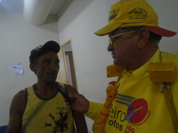 Dono da barraca incendiada (Crédito: Reprodução)