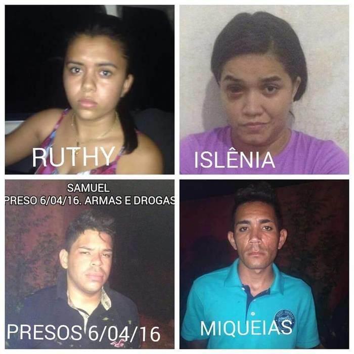 Os quatro foram presos no bairro Morada Nova, Zona Sul de Teresina