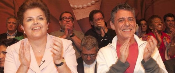 Dilma e Chico Buarque (Crédito: Reprodução)