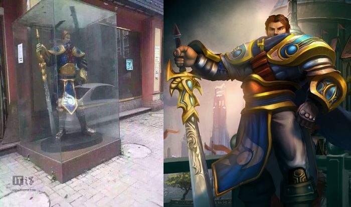 Estátua do Personagem Garen de League Of Legends (Crédito: Edição Gabriel Ramadon)