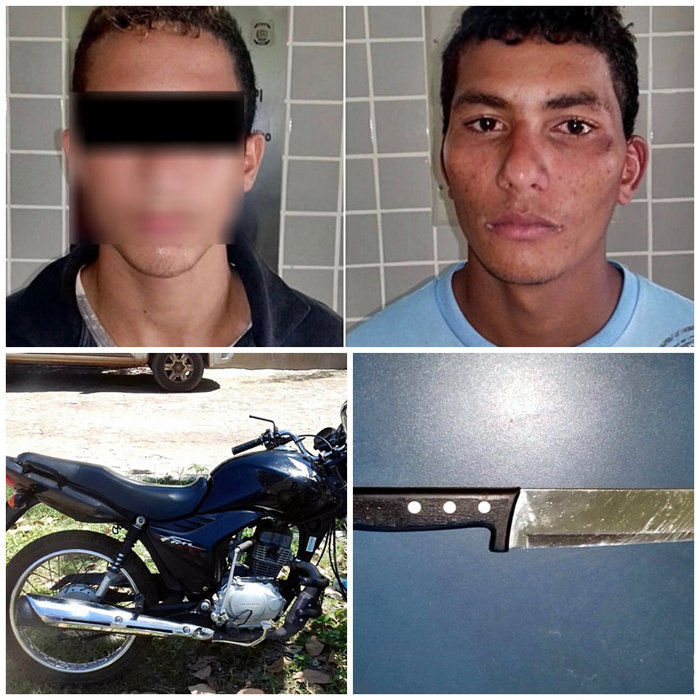 Os dois acusados capturados em Piracuruca (Crédito: Piracurucaaovivo)