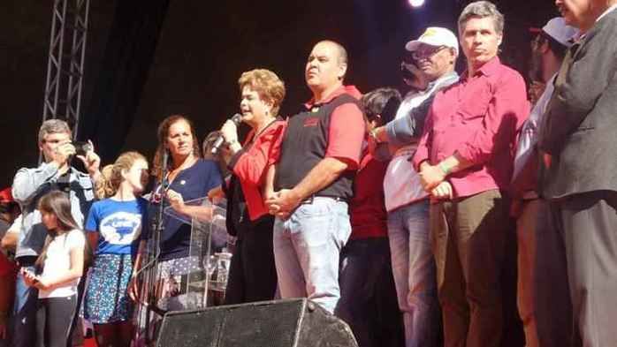 Presidente Dilma durante ato promovido pela CUT