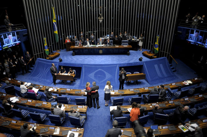 Sessão no Senado Federal (Crédito: Reprodução)