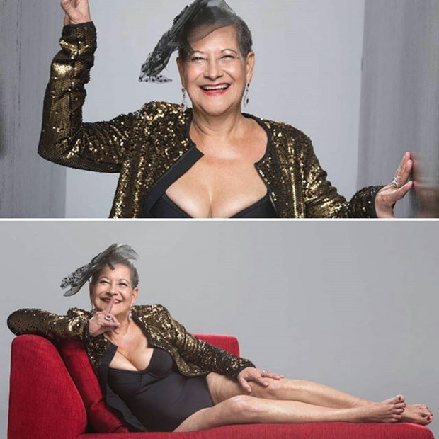 Dona Geralda posa sensual (Crédito: Divulgação)