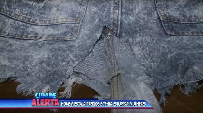 Suspeito cortou roupas das vítimas (Crédito: Reprodução)