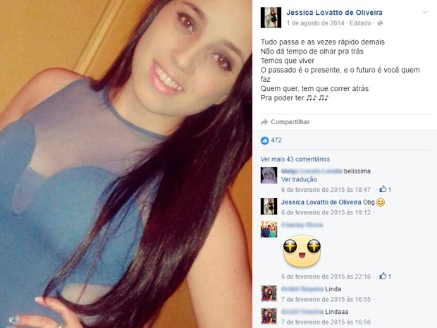 essica Lovato foi morta em uma feira no Paraguai (Crédito: Divulgação)