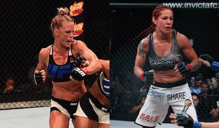 Holly Holm e Cris Cyborg (Crédito: Reproduçào)