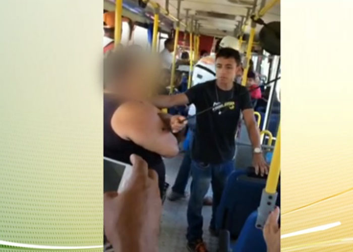 Mulher é atingida por flecha (Crédito: Divulgação)