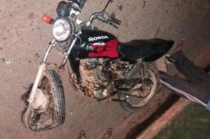 Motocicleta envolvida em acidente