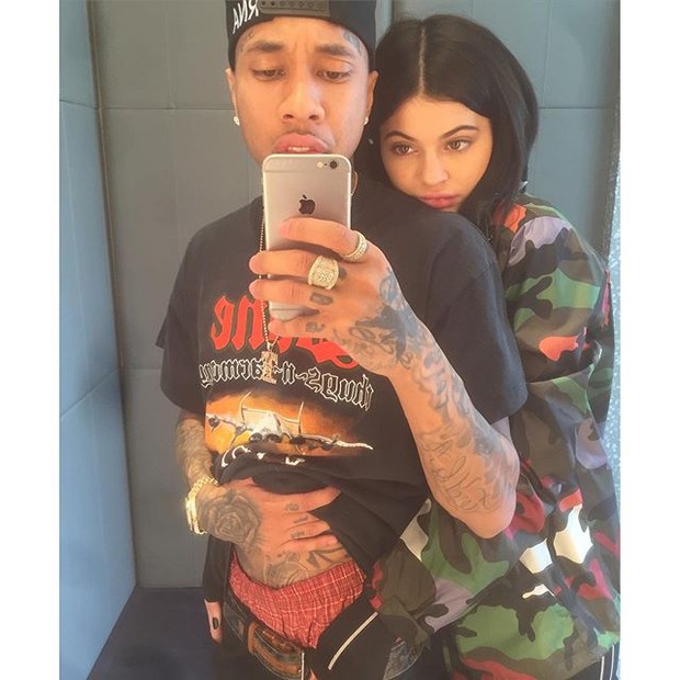 Kylie Jenner e o rapper Tyga antes do término do namoro (Crédito: Reprodução/ Instagram)