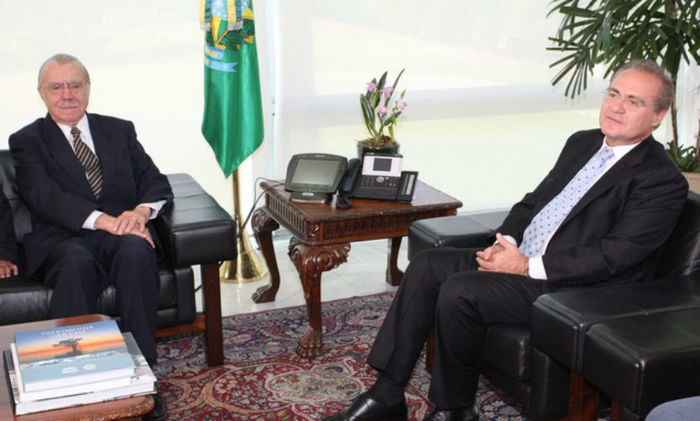 Renan Calheiros e José Sarney (Crédito: O Globo)
