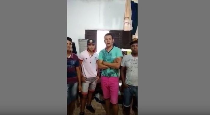 Rapazes gravaram vídeo pedindo desculpas (Crédito: Reprodução/TV Meio Norte)