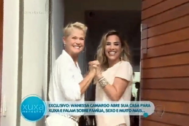 Wanesssa no programa da Xuxa (Crédito: Divulgação)