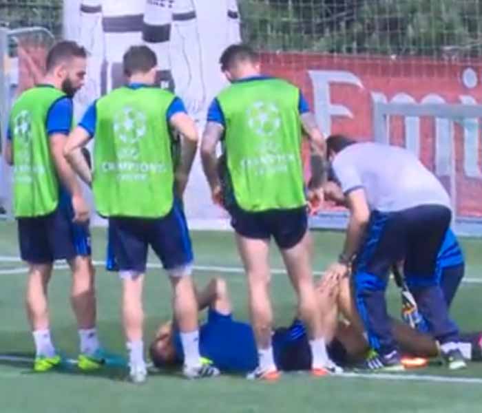 CR7 sente dores durante treinamento