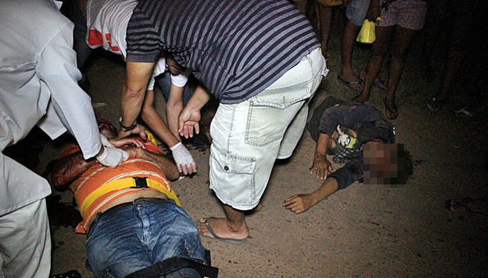 Vítima é socorrida após acidente em Piracuruca