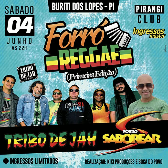 TRIBO DE JAH: Fenômeno do reggae, fará show em Buriti dos Lopes