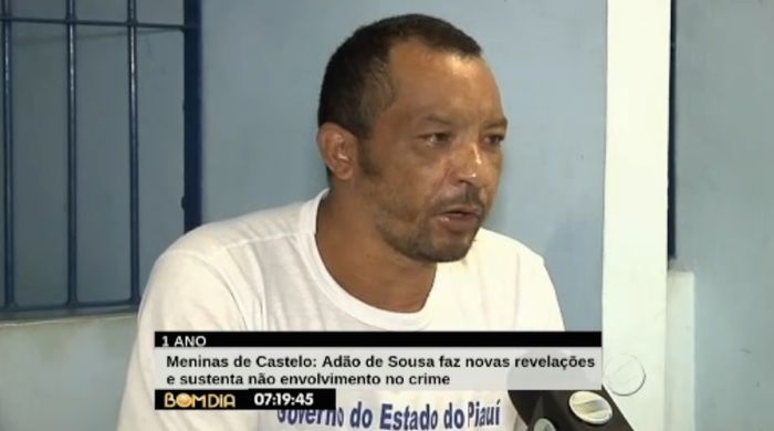 Adão faz revelações sobre o crime (Crédito: Reprodução/TV Meio Norte)