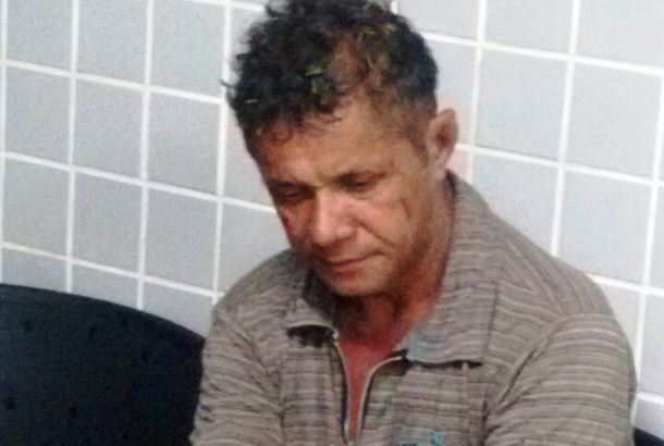 Acusado foi levado para distrito da cidade (Crédito: Reprodução)