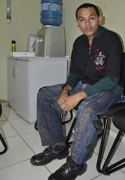 "Chupetão" foi conduzido para a delegacia da cidade, e liberado logo em seguida pela polícia, por não ter cometido nenhum crime. (Crédito: Reprodução / PM)
