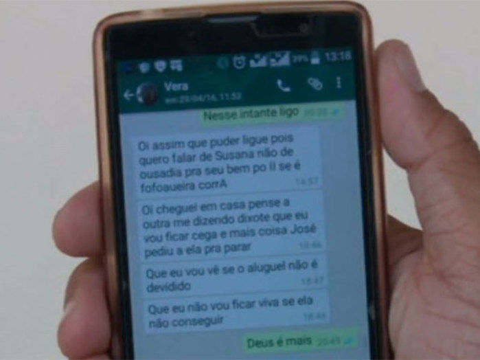 Mulher falava que estava sendo ameaçada pela filha (Crédito: Reprodução)
