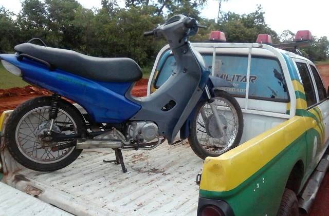 Motocicleta recuperada (Crédito: Reprodução)