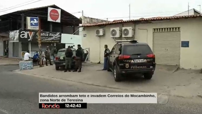 Bandidos arrombam Correios do Mocambinho (Crédito: Divulgação)