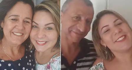 Cacau posa com os sogros (Crédito: Reprodução)