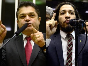 Montagem com os deputados João Rodrigues (PSD- SC) e Jean Wyllys (PSOL-RJ) (Crédito: Reprodução)