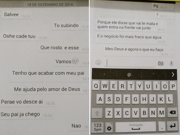 Jovem de 19 anos encomendou morte do pai via whastapp (Crédito: Divulgação)