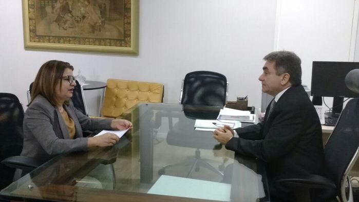 Graça Morim conversou com o corregedor-geral de Justiça do Piauí, Ricardo Gentil Eulálio,